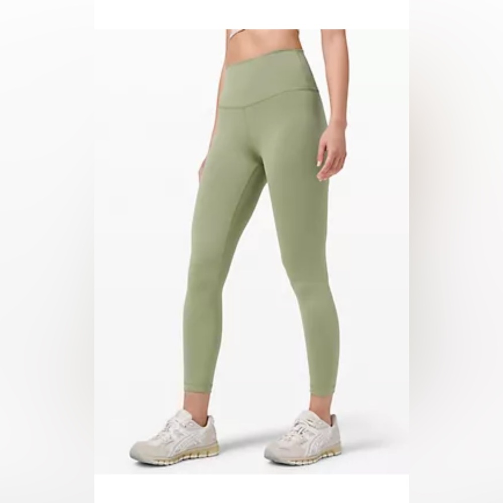 Womens lululemon Wunder train high rise 25” willow green size 4